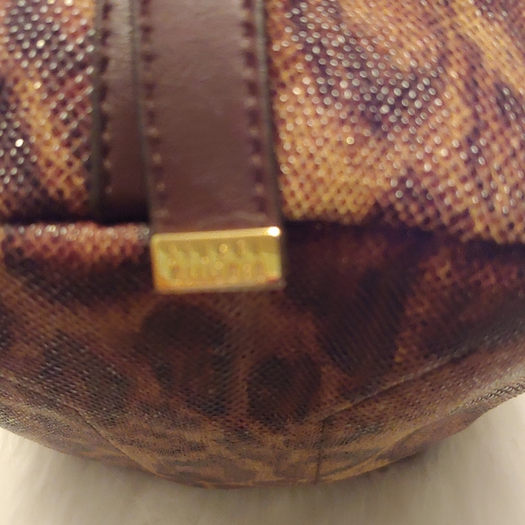 Stuart Weitzman Metallic Leather Leopard Bag - Picture 3 of 7